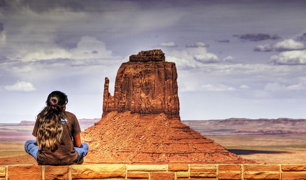 Navajo girl sitting