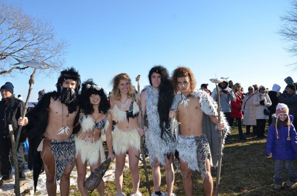 Participants in 2017 the Courage Polar Bear Dip for World Vision.