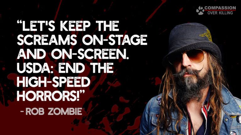 Rob Zombie speaks out against high speed slaughter