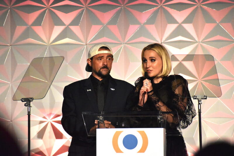 Filmmaker Kevin Smith and actress Harley Quinn Smith