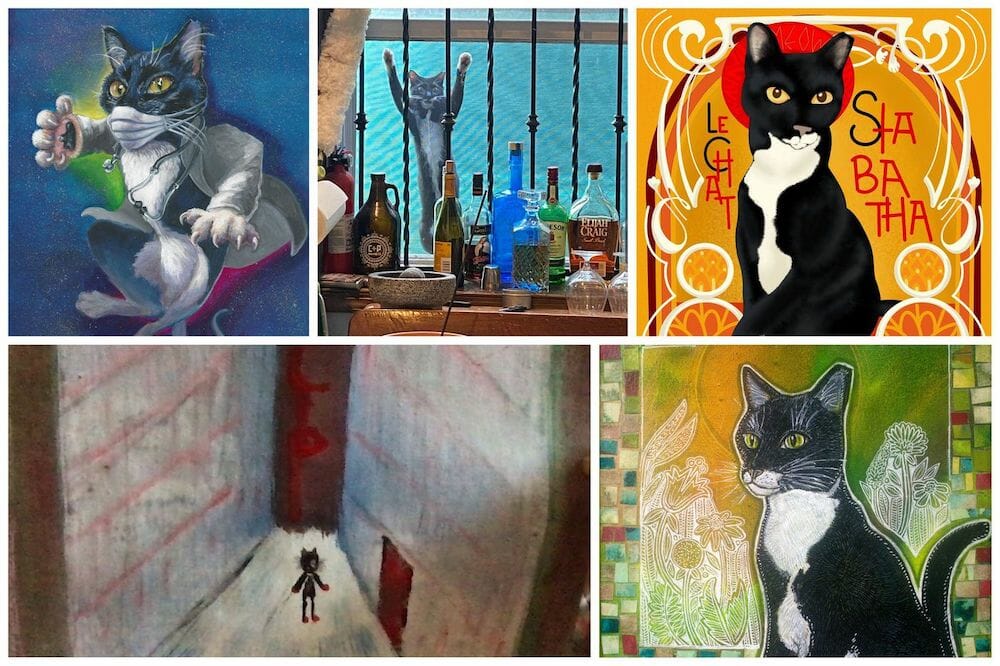 Cat paintings