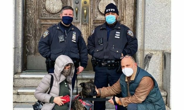 Drowning Dog Rescued From Freezing Water by NYPD