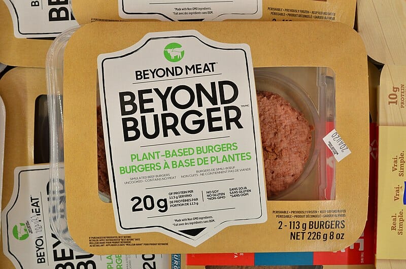 Beyond burger in packaging
