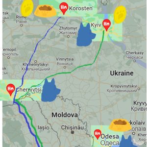 map of ROLDA aid in Ukraine