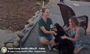 Fig reuniting with her family